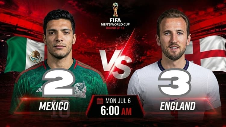 Mexico vs England —World Cup: Live score and match stats