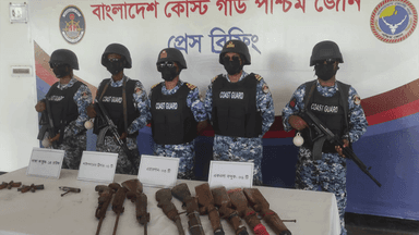 Arms, ammunition recovered from bandit hideout in Sundarbans