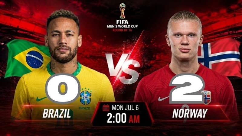 Brazil vs Norway —World Cup: Live score and match stats