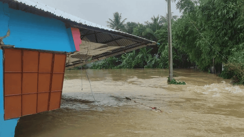 Flash floods hit two upazilas in Netrokona