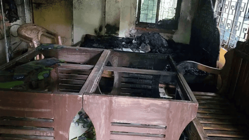 Freedom Fighter’s house burnt in Cumilla