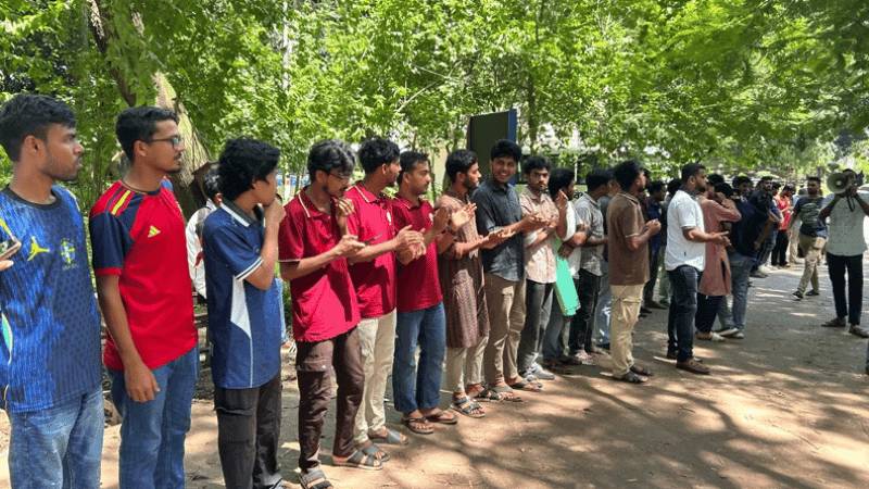 Comilla University students disagree with police claim that Oprotim was killed for iPhone