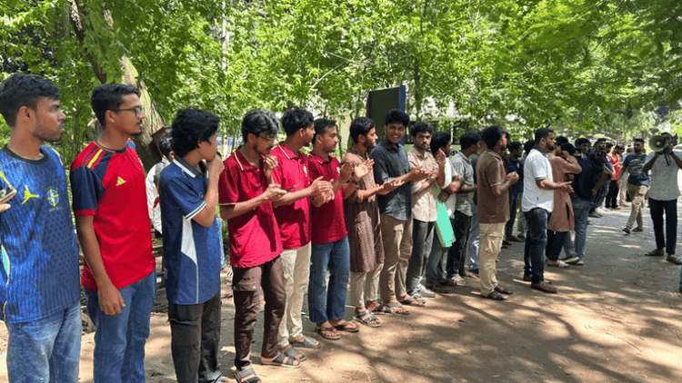 Comilla University students disagree with police claim that Oprotim was killed for iPhone