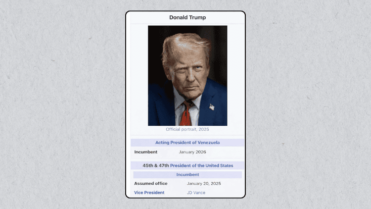 Trump declares himself ‘acting president’ of Venezuela 