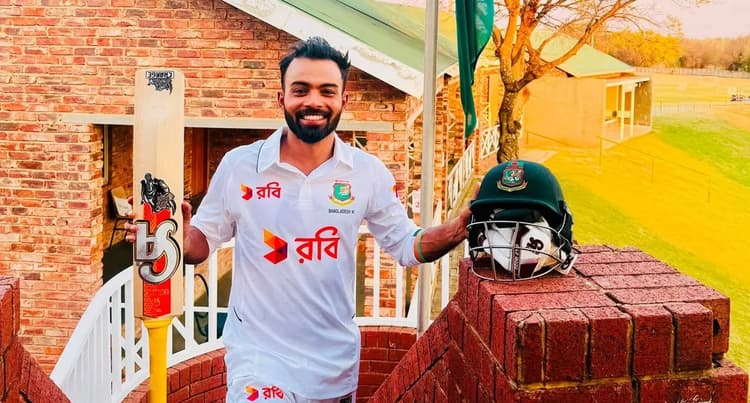 Towhid hridoy makes history with triple century in South  Africa