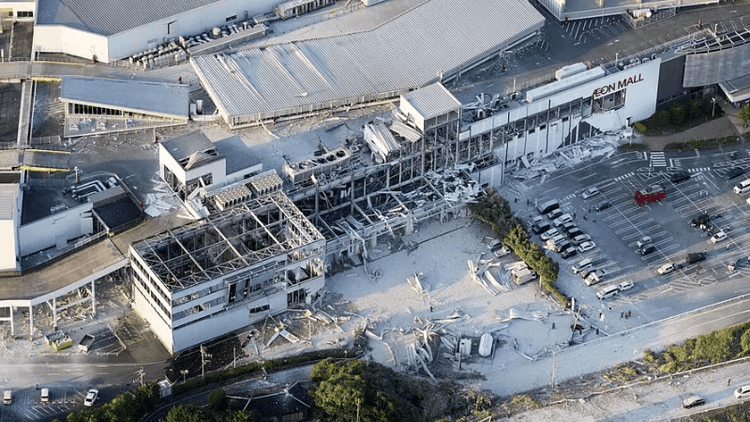 Powerful earthquake hits Japan, many trapped in collapsed shopping mall