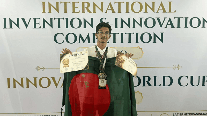 Bangladeshi teen innovator Niveer wins double gold medals in Indonesia