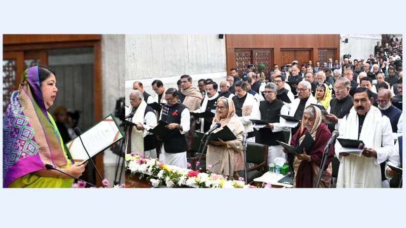 Newly elected MPs take oath in Jatiya Sangsad