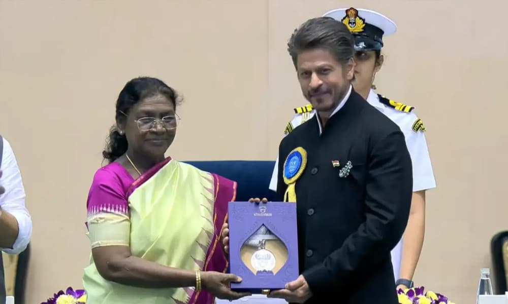 Shah Rukh Khan presented with his first-ever National Film Award