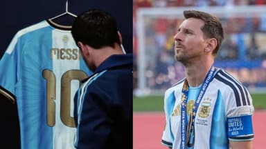 Messi unveils special No. 10 jersey ahead of Argentina farewell