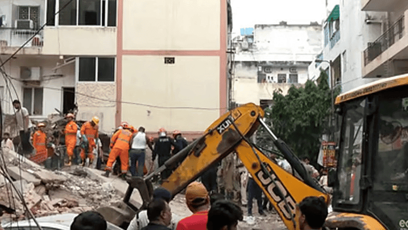 Multi-storey building collapses in New Delhi, students trapped under debris