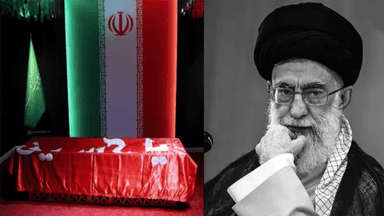 Khamenei's coffin displayed publicly for first time, burial set for July 9