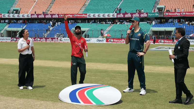 Bangladesh elect to bat against Australia with Hridoy in lead