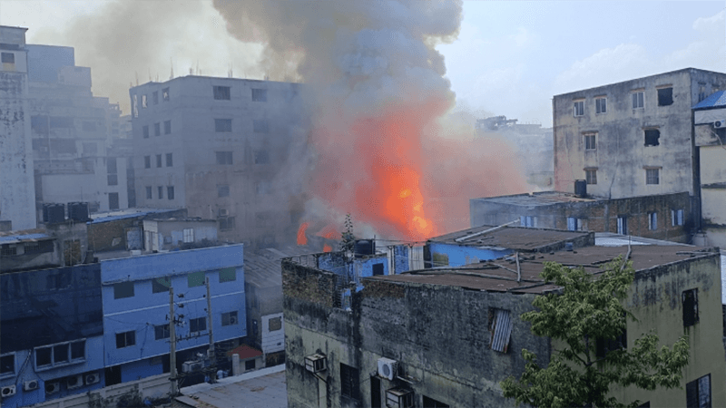 Hazmat team inspects chemical warehouse in Mirpur