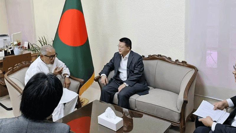 Chinese ambassador meets PM's adviser Nazrul Islam Khan