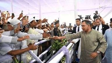 PM exchanges greetings with devotees at National Eidgah