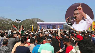 Tarique Rahman arrives in Mymensingh