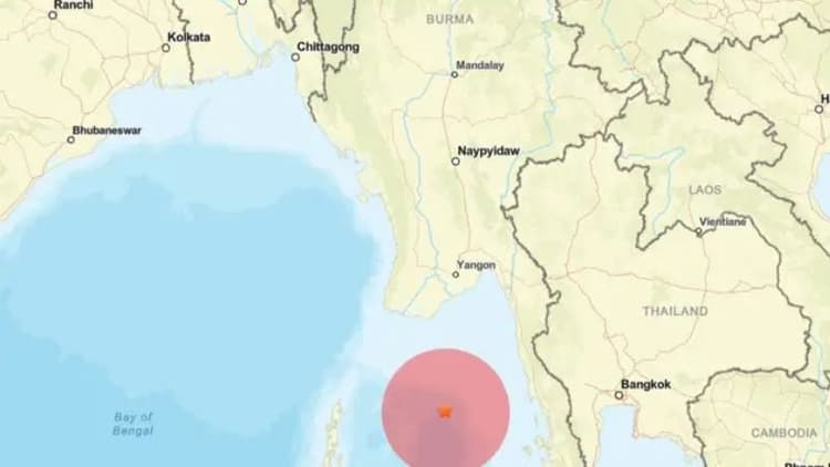 5.3 magnitude earthquake jolts Myanmar coast