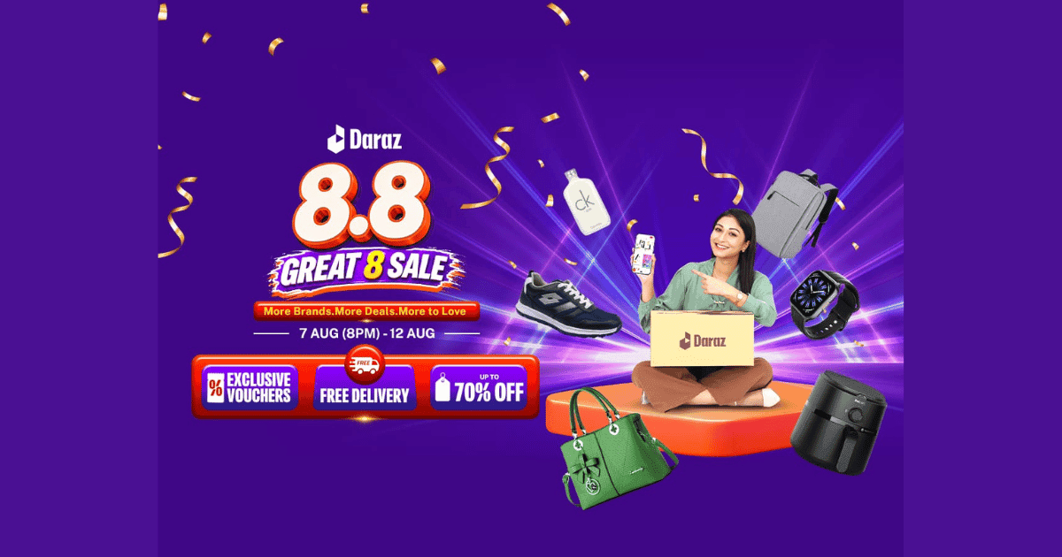 Daraz's '8.8 Great 8 Sale' starts on August 7, discounts up to 80%