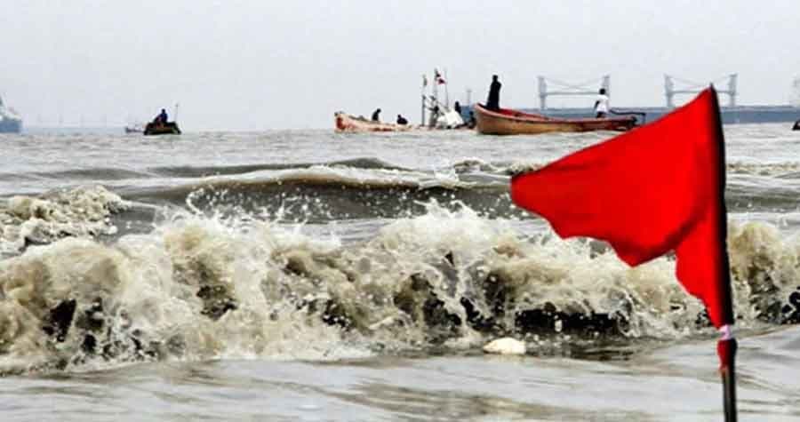 Low pressure turns into land depression, maritime ports hoist signal No 3