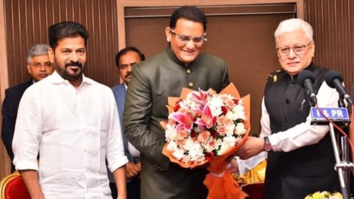 Former cricketer Azharuddin takes oath as minister