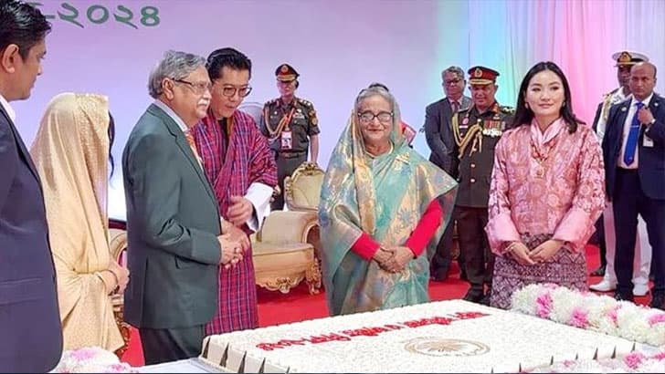 Bhutanese King, Queen join Bangabhaban reception on Independence Day