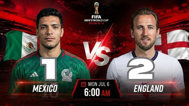 Mexico vs England —World Cup: Live score and match stats