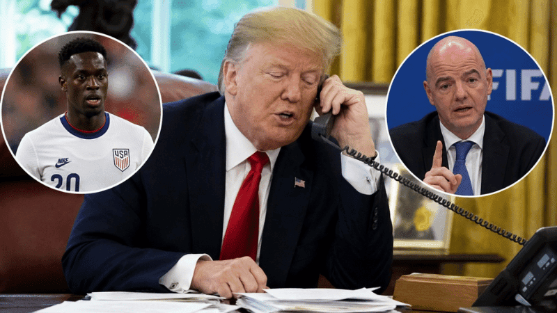 Trump admits calling FIFA president over Balogun's red card