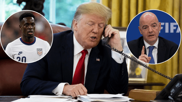 Trump admits calling FIFA president over Balogun's red card
