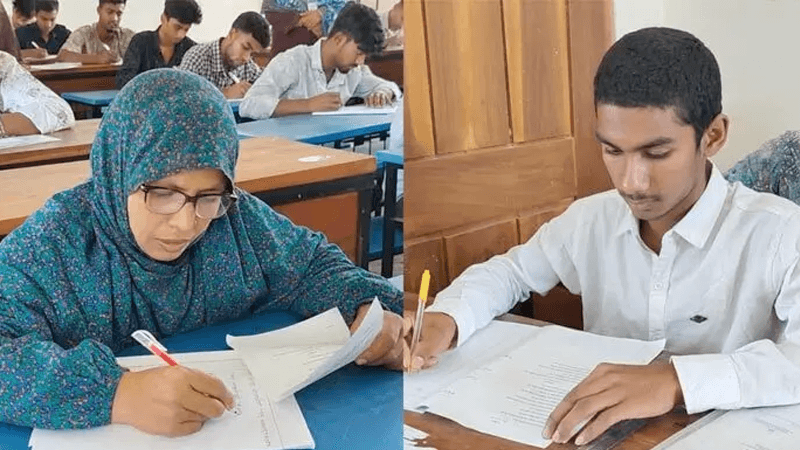 Mother-son appears for SSC exam together