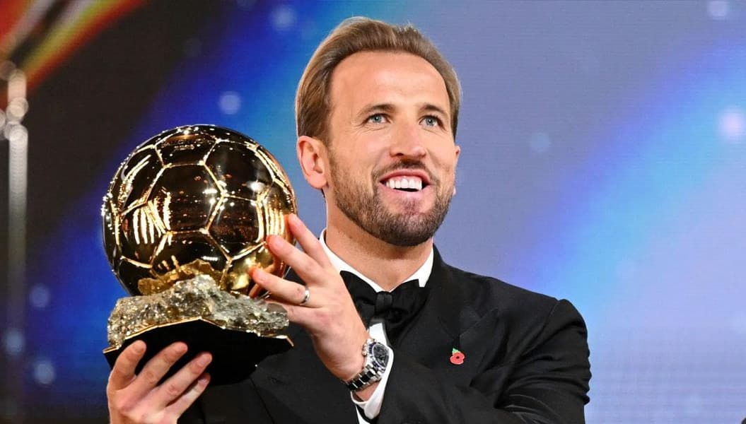 Harry Kane claims men’s Ballon d’Or to end England’s 25-year wait for winner