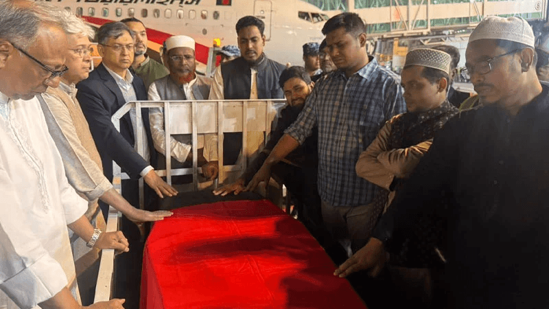 Osman Hadi’s body arrives in Dhaka 