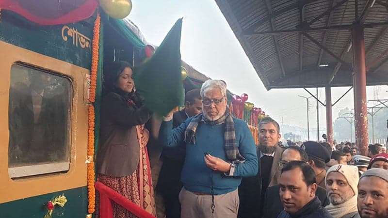 Dhaka-Gazipur route commuter train, BRTC bus services launched