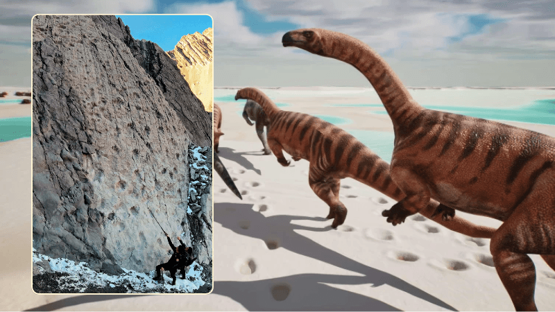 Thousands of dinosaur footprints found on Alpine cliffs near Winter Olympics site