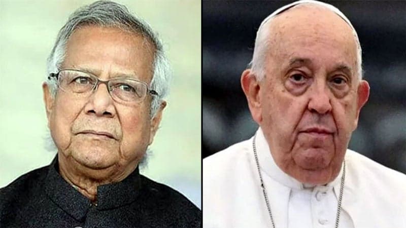 CA Yunus mourns Pope Francis' death