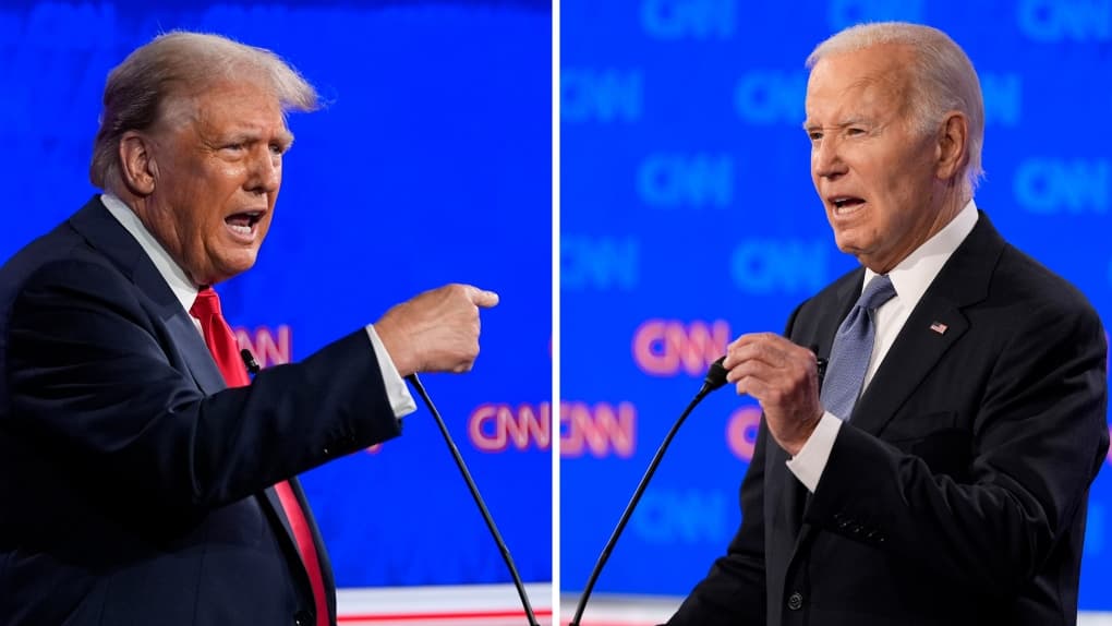 US President Joe Biden and his predecessor Donald Trump