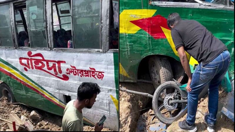 বিমানবন্দরের থার্ড টার্মিনালের বাউন্ডারি ভেঙে ঢুকে গেলো বাস, প্রকৌশলী নিহত