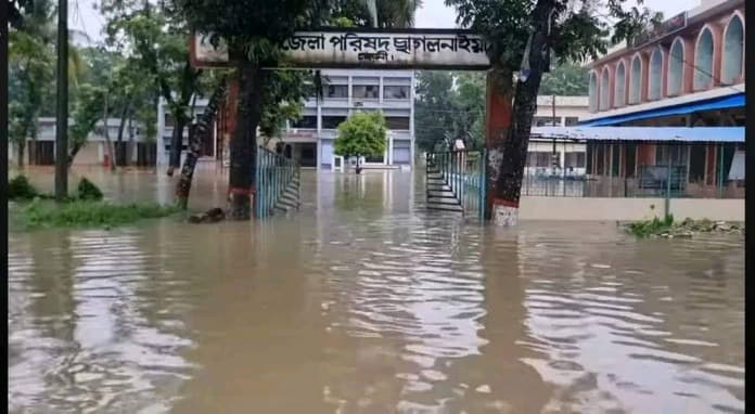 Record rainfall paralyses Feni; shops collapse, roads flooded