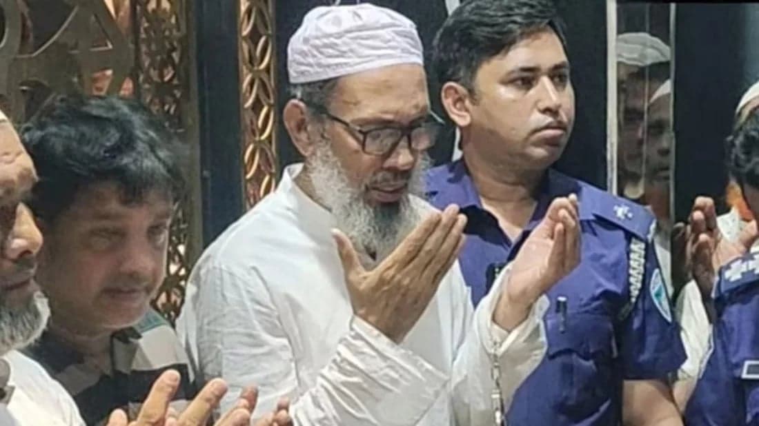 Banned Awami League leader attends mother's funeral in handcuffs