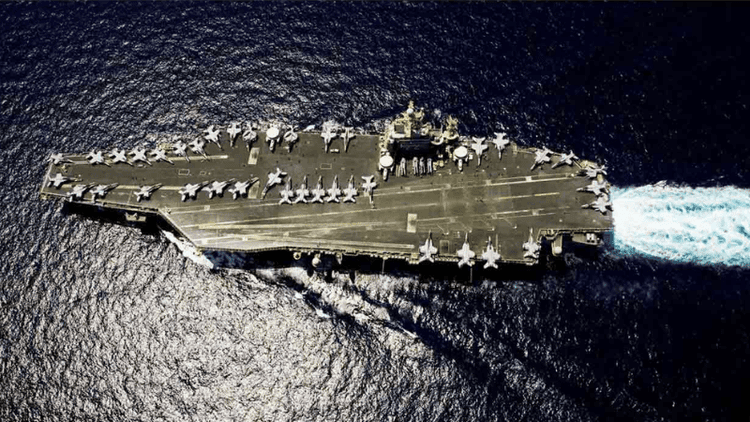US carrier Abraham Lincoln "struck" by 4 ballistic missiles